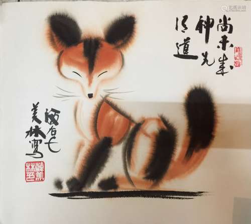 Han, Meilin, Fox , Painting on Paper