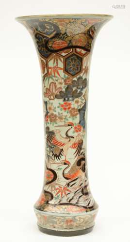 A Japanese Imari porcelain vase, first half of the 19thC, H 62,5 cm