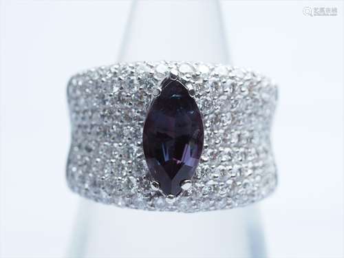 Alexandrite Diamond Ring