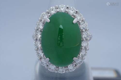 Jadeite Diamond Ring