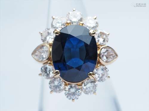 Sapphire Diamond Ring