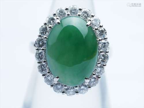 Jadeite Diamond Ring