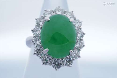 Jadeite Diamond Ring