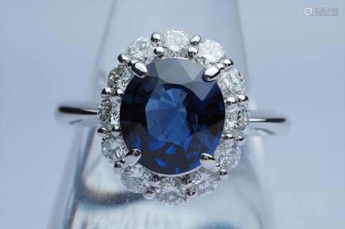 Sapphire Diamond Ring