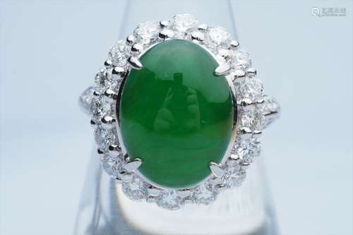 Jadeite Diamond Ring