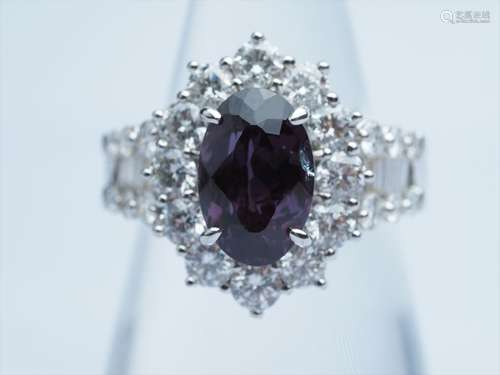 Alexandrite Diamond Ring