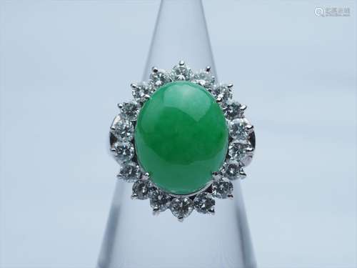 Jadeite Diamond Ring