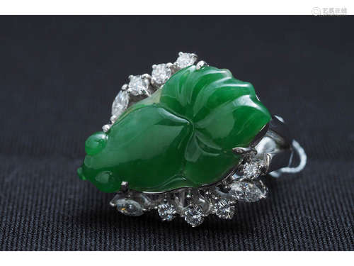 Jadeite Diamond Ring