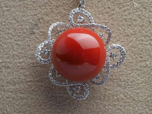 Coral Diamond Neckless