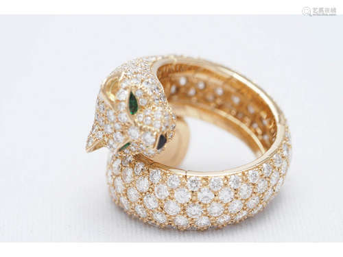 CaltierYellow Gold Diamond Ring