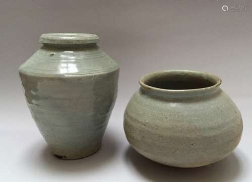 CHINESE ANTIQUE CELADON-GLAZED VESSELS