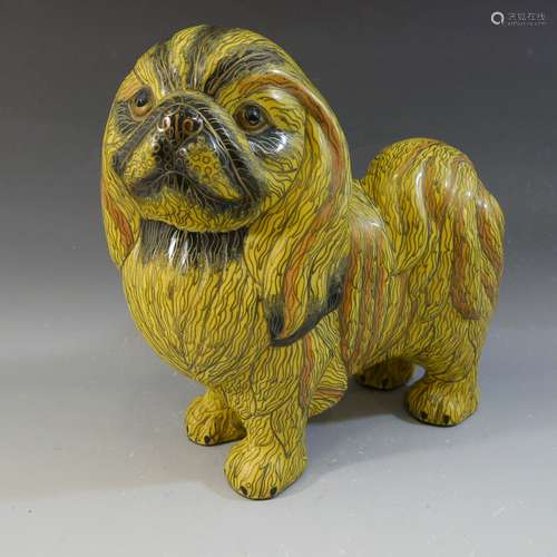 ANTIQUE CHINESE CLOISONNE PEKINGESE DOG, 19TH CENTURY