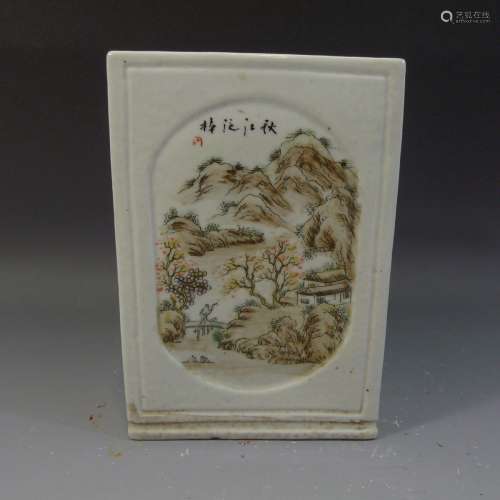 ANTIQUE CHINESE FAMILLE ROSE PORCELAIN BITONG - REPUBLIC PERIOD