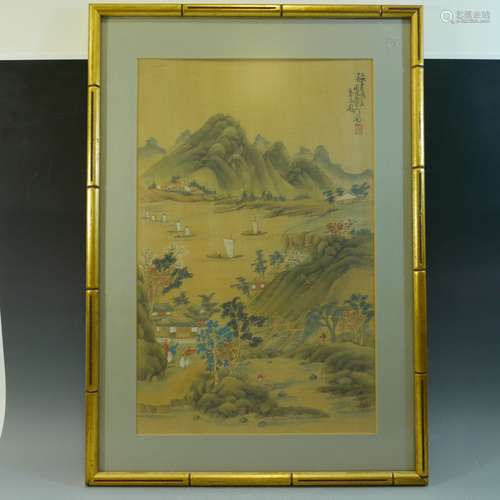 ANTIQUE CHINESE WATERCOLOR PAINTING - 19TH CENTURY