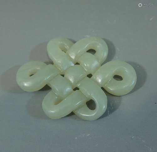 ANTIQUE CHINESE CARVED HETIAN JADE PENDANT QING DYNASTY