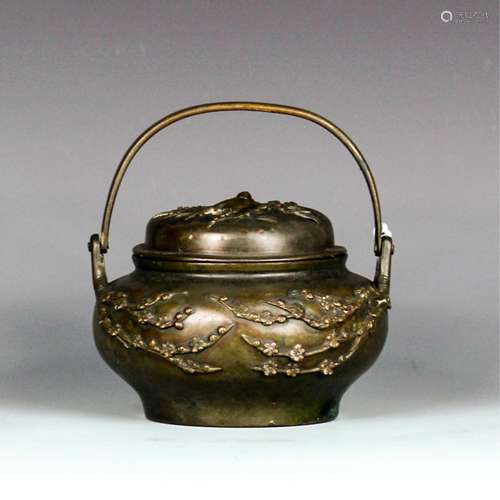 CHINESE BRONZE HAND WARMER