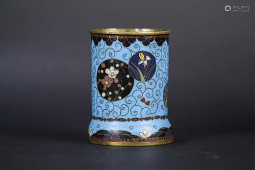 CHINESE CLOISONNE BRUSH POT