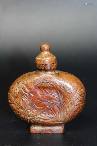 CHINESE BAMBOO SNUFF BOTTLE