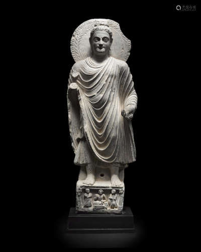 犍陀罗 约三世纪 片岩佛像