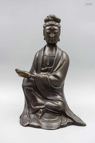 Chinese Bronze Figure Of Guanyin