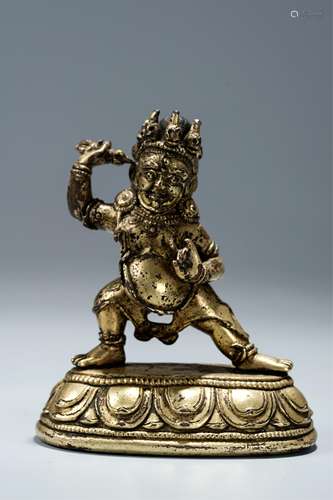 CHINESE YUAN DYNASTY BRONZE FIGURE OF VAJRAPANI