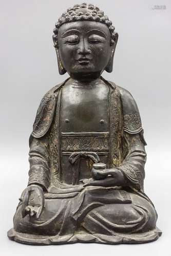 Chinese Gilt Bronze Figure Of Bhaisajyaguru