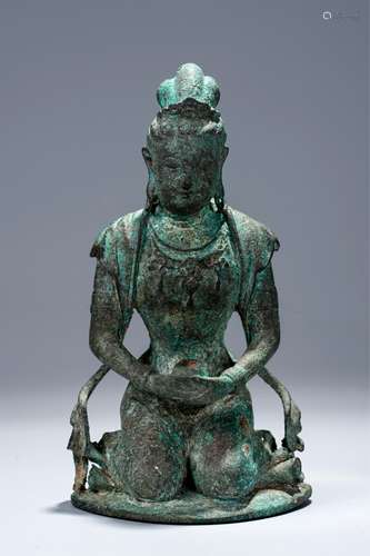 CHINESE DAOIST BRONZE FIGURE.