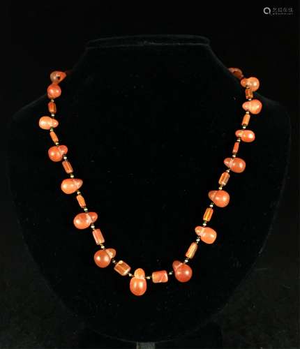 CHINESE AGATE BEADS NECKLACES
