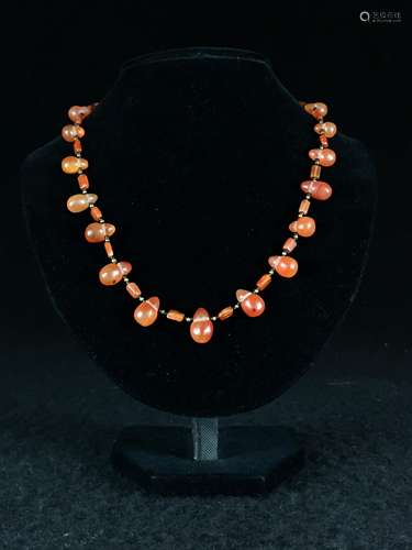 CHINESE AGATE BEADS NECKLACES