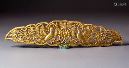 CHINESE GOLD HAIR ORNAMENT