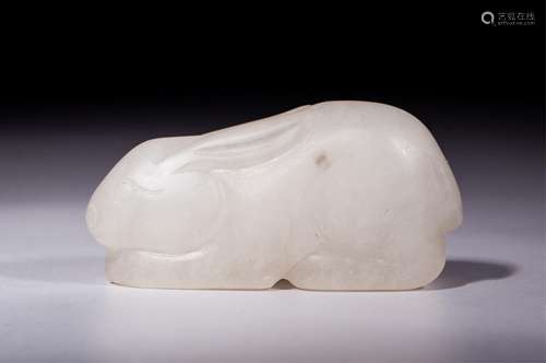 CHINESE JADE CARVED RABBIT