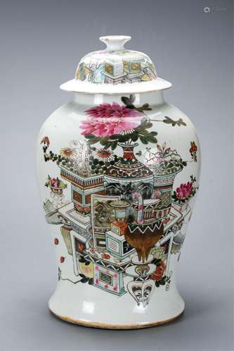 CHINESE FAMILLE ROSE GINGER JAR