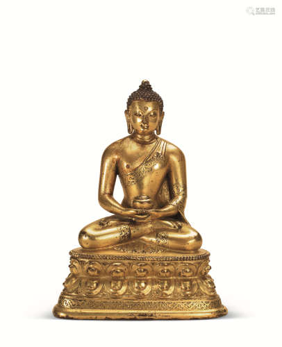 十八世纪 铜鎏金阿弥陀佛像