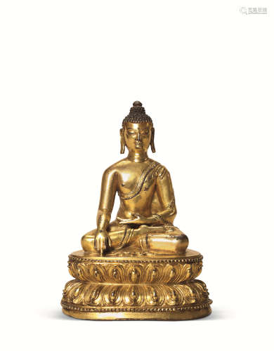 十五世纪 铜鎏金释迦牟尼佛像