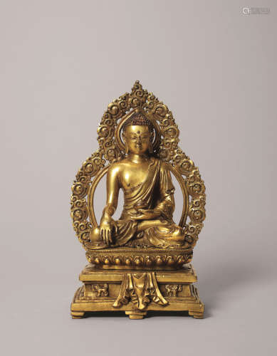 十七世纪 铜鎏金释迦摩尼佛像