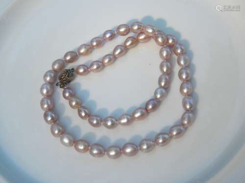 Vintage Purple Pearl Necklace