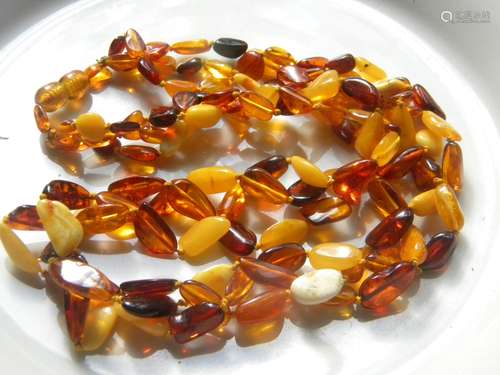 Antique Baltic Butter Scotch Amber Necklace