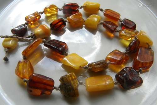 Antique Baltic Butter Scotch Amber Necklace