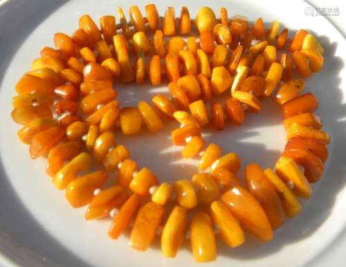 Antiue Baltic Butter Scotch Amber Necklace
