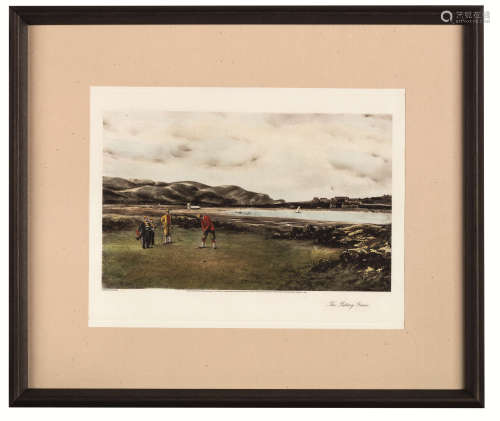 1894年作5月15日 英国彩色铜版画《高尔夫·果岭》