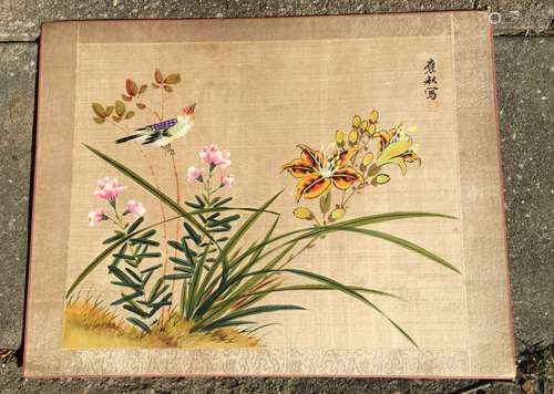 Antique Chinese Painting of Bird and Flower