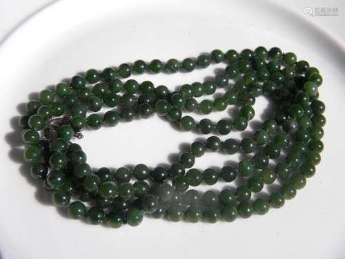 Natural Green Nephrite Jade Necklace