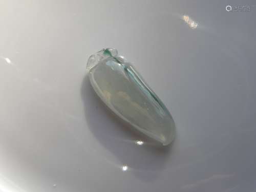 Natural Grade A White Jadeite Melon Pendant