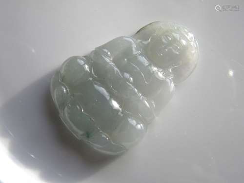 Natural Grade A Jadeite Guanyin Pendant