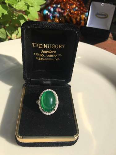 Vintage Green Stone Ring