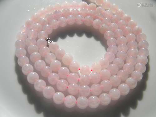 Natural Grade A Pink Jadeite Necklace