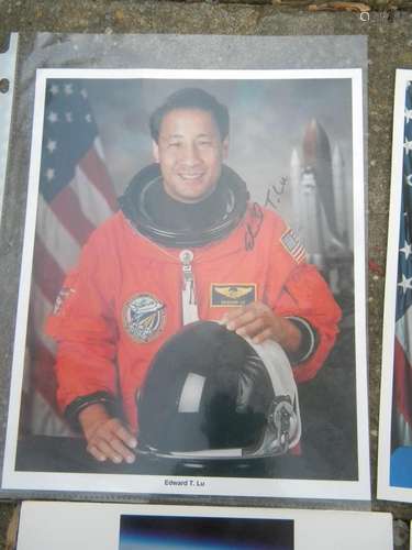 Lot of 12 NASA Litho Photos some signed by Edward T. L