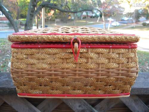 Vintage Sewing Kit Basket