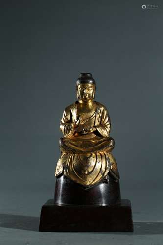 A gilt-bronze figure of bodhisattva