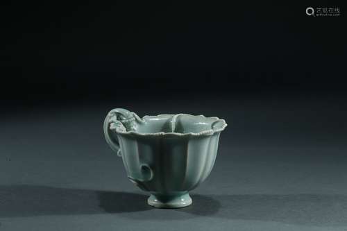 An Yingqing celadon 'chilong' wine cup